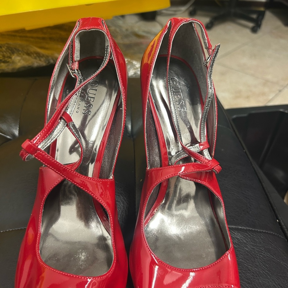 Guess Glossy Red Women's Heels